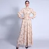 Robes d￩contract￩es Femmes Floral Imprim￩ Long Robe 2022 Fashion Automne Sumom Evening Party Elegant Kaftan Mariffon Maxi