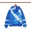 Mens Fashion Classic Hooded Sweatshirts Designer Womens Irregular Printing Hoodies Couples Sky Blue Hoodie Asian Size M-2XL