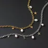 Pendant Necklaces Freshwater Pearl Chain Short Necklace Plated Stainless Steel Gift For Women Accessories Fashion Jewelry Colgantes Mujer