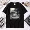 Herrar t skjortor gammal bild bildtryck tshirts mans mode överdimensionerade tshirt vintage lösa korta ärmar harajuku högkvalitativa mans