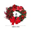 Decorações de Natal Wrinalh Wreath Safflower Lantern Decor