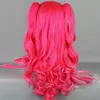 人気の合成線形アニメレッドと日本のスタイルのYuansuo Super Cute Wave Curl Wig