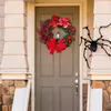 Decorações de Natal Lanterna de Açaflão Garland elegante Red Wreath Witnel Door Wall Ornament