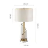 Table Lamps Bedroom Bedside Lamp Simple Modern Marble Column Personality Creative American Light Luxury Decorative