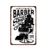 Europen stil barbershop metall målning rolig designad barberverktyg tennskylt vintage väggplatta dekor barbers tatuering butik klipp hår butik konsttryck målning plack