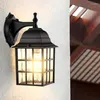 Outdoor Retro Induction Wall Lamp Corridor Aisle Balcony Waterproof Garden Light Exterior