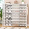 Clothing Storage Cube Plastic Dustproof Shoe Cabinet DIY Multilayer Rack Shoes Boots Organizer With Door Home Furniture Space Saving