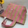 Женские тотационные сумки сплетенные полосы кладовой женская сумочка на пляже дизайнерские дизайнерские сумочки роскошные дизайнеры плечо розовые мешки с поперечным телом 36 38 11 см.