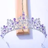 Tiaras violet couronnes pour femmes accessoires de cheveux de mariage de mariage