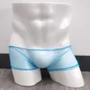 Underpants Mens Underwear Transparent Boxers Bulge Summer Mesh Panties Trunks Shorts Briefs Sexy Ultra Thin Lingerie See Through