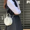 Evening Bags White Round Handbag Vintage Shoulder Bag for Women Clutch Purse Summer High Quality Crossbody Bag Female Travel Totes Sac A Main L221014