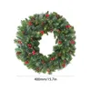 Dekorativa blommor simulering Xmas Pine Cone Wreaths utsökta gröna växtkransar konsthantverk festliga kransprydnader heminredning