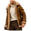 Men's Fur Faux Fur Winter Men Casual Birtish Style Faux Fur Lapel Long Puffy Jacket Male Plus Size Thicken Parka Lot Winter Fashion Warm Thick Coat T221007