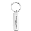 Party Gunst DHL Stock Personaliseer Cross Keychain gegraveerde liefdessleuteling Gift voor koppels Vriendelijke vriendjes Key Chain Rings FY5620 P1017