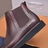 New Men's ankle Boots Boots Boots Bruty Shoes Shoes Outdoor Flats Elegant Mener Men Leather Size 38-45