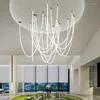 천장 조명 LED DIMMEBLE 포스트 모던 황금 크롬 디자이너 Luster Lamparas de Techo Lights.ceiling light.