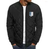 Men's Jackets Attacking Logo Printed Customizable Solid Color Men Zipper Jacket Cardigan Cotton Warm 6 Colors Man Clothes Tops Wild