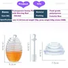 Storage Bottles Glass Honey Jar And Dipper Set Tabletop Crystal Clear Beehive Pot With Lid Heat-Resistant Holder