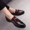 Sukienka buty biuro butów dla mężczyzn zwykłe oddychające skórzane mokasyny napędzające mokasyny wygodne poślizg na trzech kolorach 221022