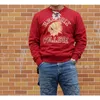 Heren Hoodies Bob Dong Hen-Drix College Print Sweatshirts Winter Men Motorfiets trui dik