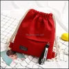 Storage Bags Fashion Canvas Dstring Backpack Bag Cinch Sack Fashionable Accesories Portable Casual String Sackpack Rucksacks 155 K2 D Dhcuv