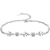 Lien Bracelets Fleur Bracelet Femme Coréenne Mode Micro-incrusté Zircon Cadeau