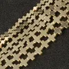 Beads Natural Hematite 4/6/8mm 9K Gold Plated Cross Shape Loose Spacer Stone For Jewelry Making DIY Bracelet 15''