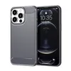 Telefoon Gevallen Voor Iphone 15 14 13 12 11 Mini Plus Max X XR XS 8 7 Carbon Geweven draadtrekken Case Stand Cover