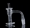 Conjunto Terp Slurper com acessórios para fumar de quartzo Jateamento de areia sem costura Totalmente soldado grosso Liquidificador de quartzo Spin Banger FWQB21 FWQB22