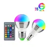 야간 조명 E27 E14 스마트 컨트롤 램프 16color 변경 마법 전구 LED RGB DIMMABLE LIGHT SPONTLIGHT 24 키 리모컨