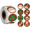 Gift Wrap 500Pcs/roll Christmas Paper Label Stickers Sticker Scrapbooking For Card Packing Stationery