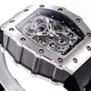 Luxury Mens Mechanics Watch RM11-03RG Series Watch Titanium Style Flyback Timing Helt automatisk mekanisk