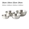 Bowls 4Pcs 304 Stainless Steel Mixing Bowl Kitchen Anti-scalding Cooking Baking Salad Set Egg Mixer Nesting Tableware