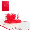 Greeting Cards Love Heart Up Valentines Day Card 3D Popup For Wedding Anniversary All Occasion Wife Husband