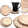 Maty stołowe okrągłe drewniane ślizganie się kubek mata herbata kubka kubek napoje do dekoracji stolika DIY trwałe CF-284