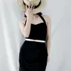 Cinture Moda Donna PU Nero Bianco Fascia in vita Cintura elastica sottile Abito Accessori di abbigliamento