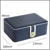 Jewelry Pouches Bags Jewelry Pouches Bags Organizer Box Large Two Layer With 56 Stud Jacks Smooth Leather Storage Case Display Hold Dhc5M