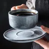 Кружки кофейная чашка Простой керамический европейский маленький роскошный итальянский эспрессо северный ретро -персонализированный чай и тарелку