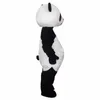 Alta qualidade Hot Wedding Panda Bear Mascote Costume Dresses Fantasia Tamanho adulto