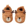 Premiers marcheurs enfant en bas âge bébé chaussures filles garçons peluche animal prewalker baskets chaud pour bottes nées