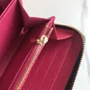 Fashion Designers Zippy WALLET Mens Womens leather Zipper Wallets High Quality Flowers Coin Purse Handbags Long Card Holder Brazza Clutch