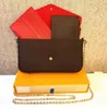 3-częściowe zestawy długie portfele małe torebki panie portfelowe torby posłańca kosmetyczne torebki designerskie torebki kobiety