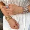 Ketting oorbellen soramoore luxe dubai statement bangle ring voor nobele vrouwen bruids bruiloft feest sieraden