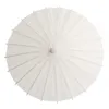 Parapluie en papier de bambou blanc Parapluie artisanal chinois Peinture Danse Parapluies en papier blanc Décoration de fête de mariage nuptiale RRE15127