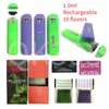 Alien Labs Disposable Vape Pen vide 1 ml chariots 350mAh Batterie verte et violet Couleur en option ECIGS avec emballage
