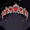 ألوان فضية تاج زفاف بلوري الأرجواني لأغطية غطاء الرأس الزفاف Tiaras Tiaras Girls Girls Prom Head الحلي المجوهرات