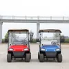 Un carrito de golf de costura de golf