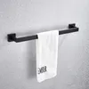 Ensemble d'accessoires de bain Matériel de salle de bain Noir Robe Crochet Porte-serviettes Bar Papier Brosse à dents Accessoires