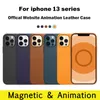 Cell Phone Cases Original For Apple Magsafe Leather Magnetic iPhone 12 Pro Max 12 13 Mini Wireless Charging Drop Protect Cover R230904