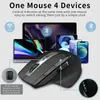 マウスラプーMT750マルチモード充電式ワイヤレスマウスエルゴノミクス3200 DPI BluetoothマウスEasyswitch最大4つのデバイスゲームゲームマウス221017